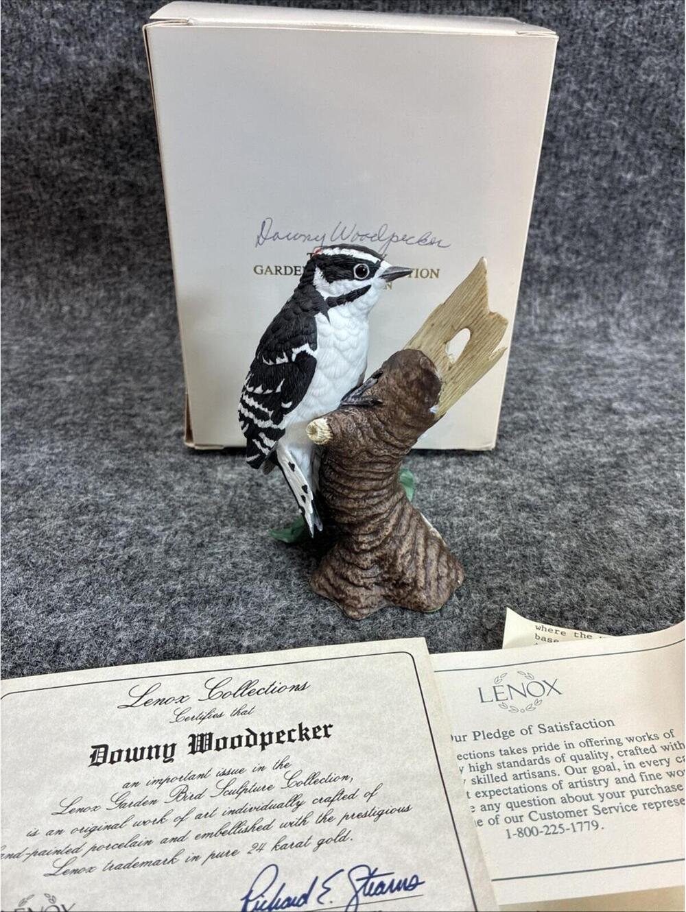 Lenox 2005 Christmas Downy Woodpecker Figurine Fine Porcelain Limited Box COA